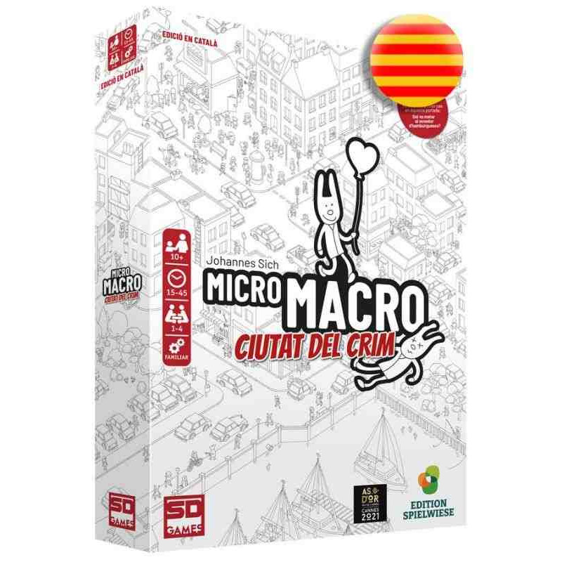 MICRO MACRO CIUTAT DEL CRIM - Catala  Juego de mesda de deducción (+10 Años, 1-4 Jugadores)SD Games